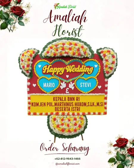 Papan Bunga Pernikahan Megale